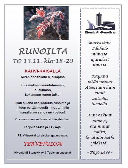 Runoilta_marraskuu