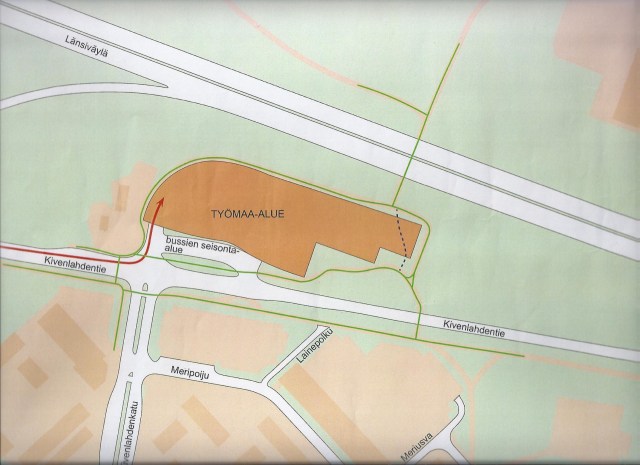 Metro, Kivenlahden työmaa